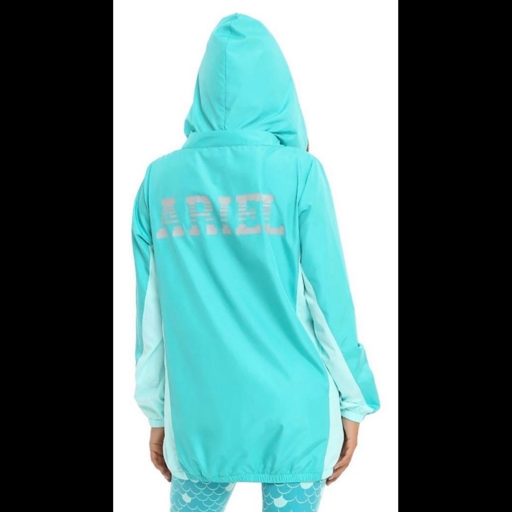 NEW Disney The Little Mermaid Ariel Active Windbreaker Jacket XS